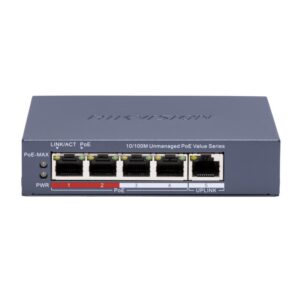 Hikvision 4 Port Fast Ethernet Unmanaged POE Switch DS-3E0105P-E/M(C)